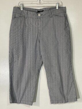 Riders by Lee Women’s Blue White Stripe Capri Pants Size 14M Excellent